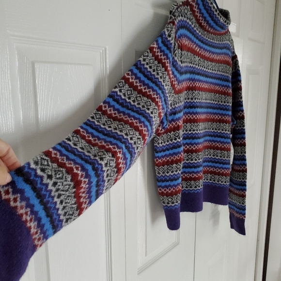 NEW Treasure & Bond Fair Isle Funnel Neck Sweater - Picture 5 of 8